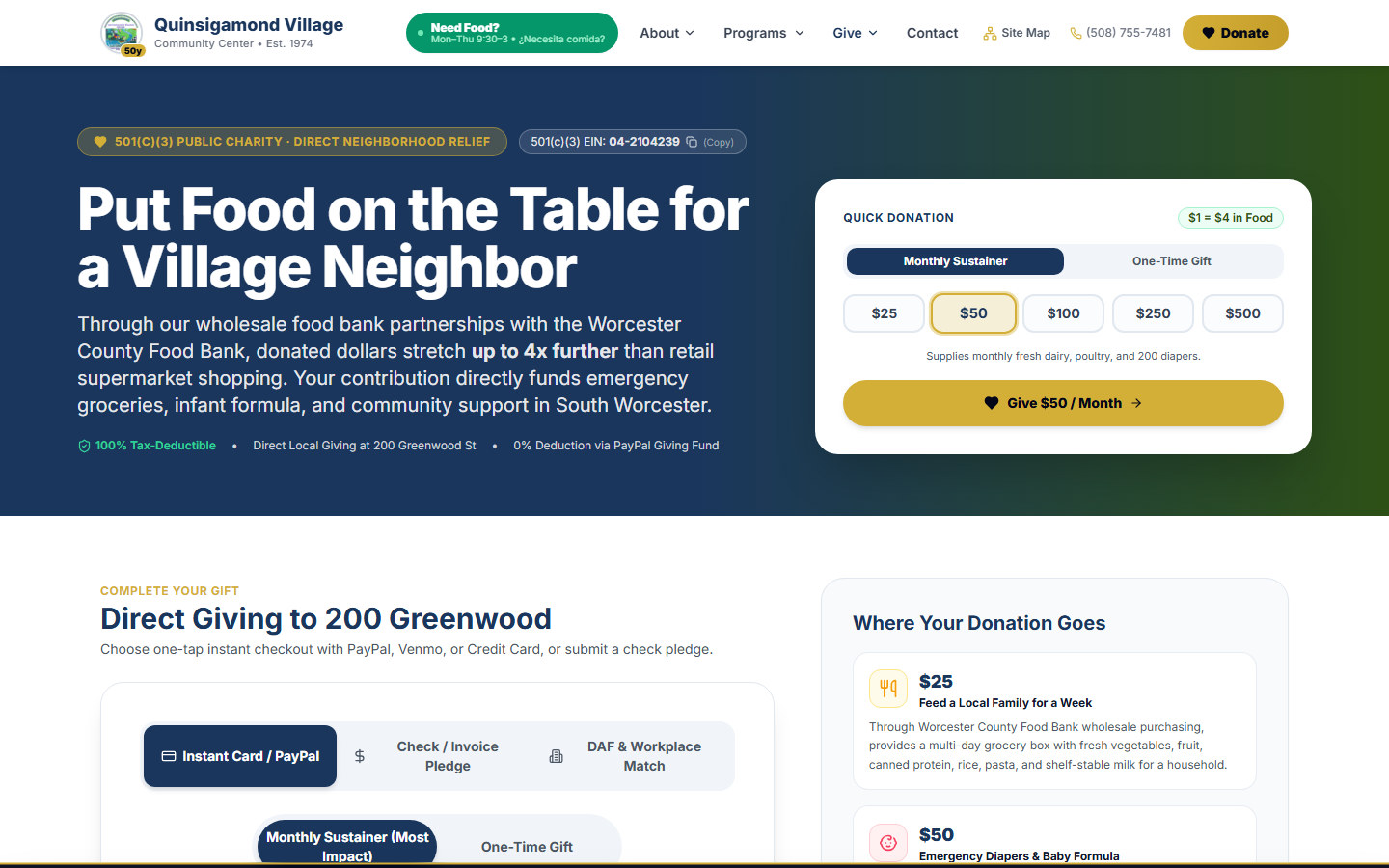 4x Wholesale Food Bank Multiplier & Monthly Sustainer Conversion Suite