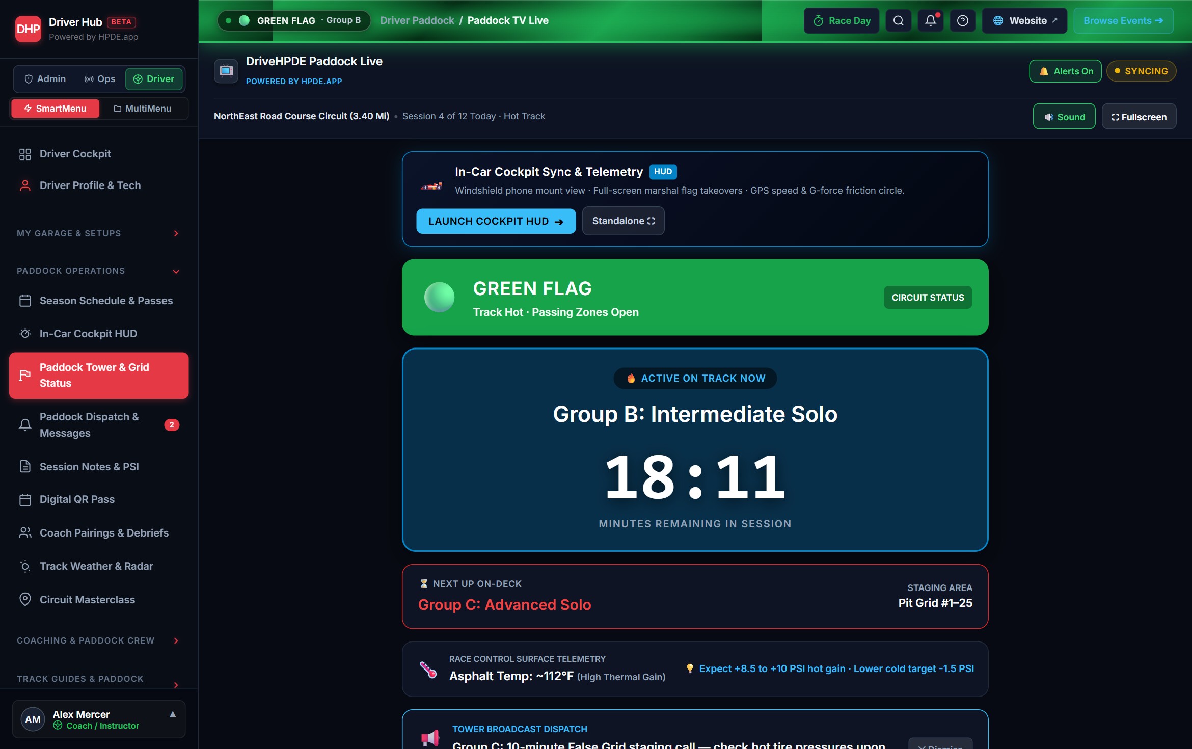 Real-Time Active Run Group Countdown, On-Deck Staging & Surface Telemetry